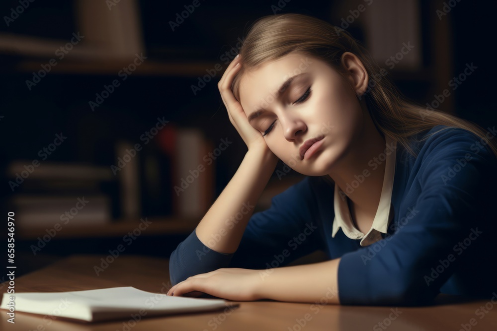 Bored student learning. Lecture work school. Generate Ai Bored student learning. Lecture work school. Generate Ai
