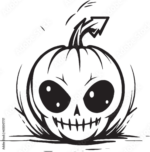 teschio a forma di zucca 