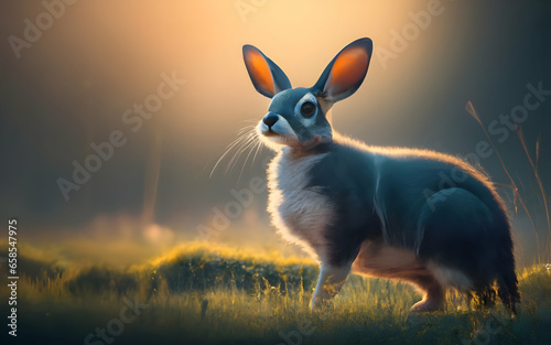 3D render nature animal realistic poster bright colors ai generative  © ike