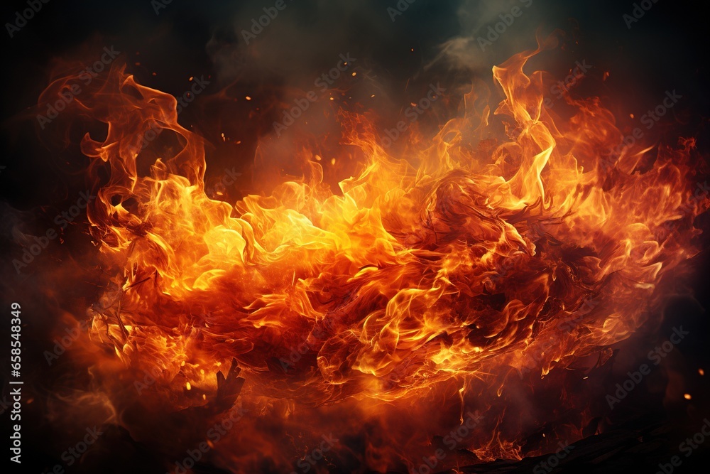 Realistic fire background