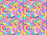 seamless bright multicolor abstract liquid marble pattern