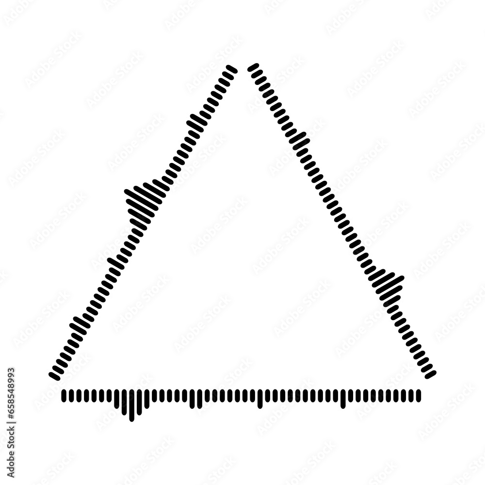 Obraz premium Sound audio waves, triangle music equalizer