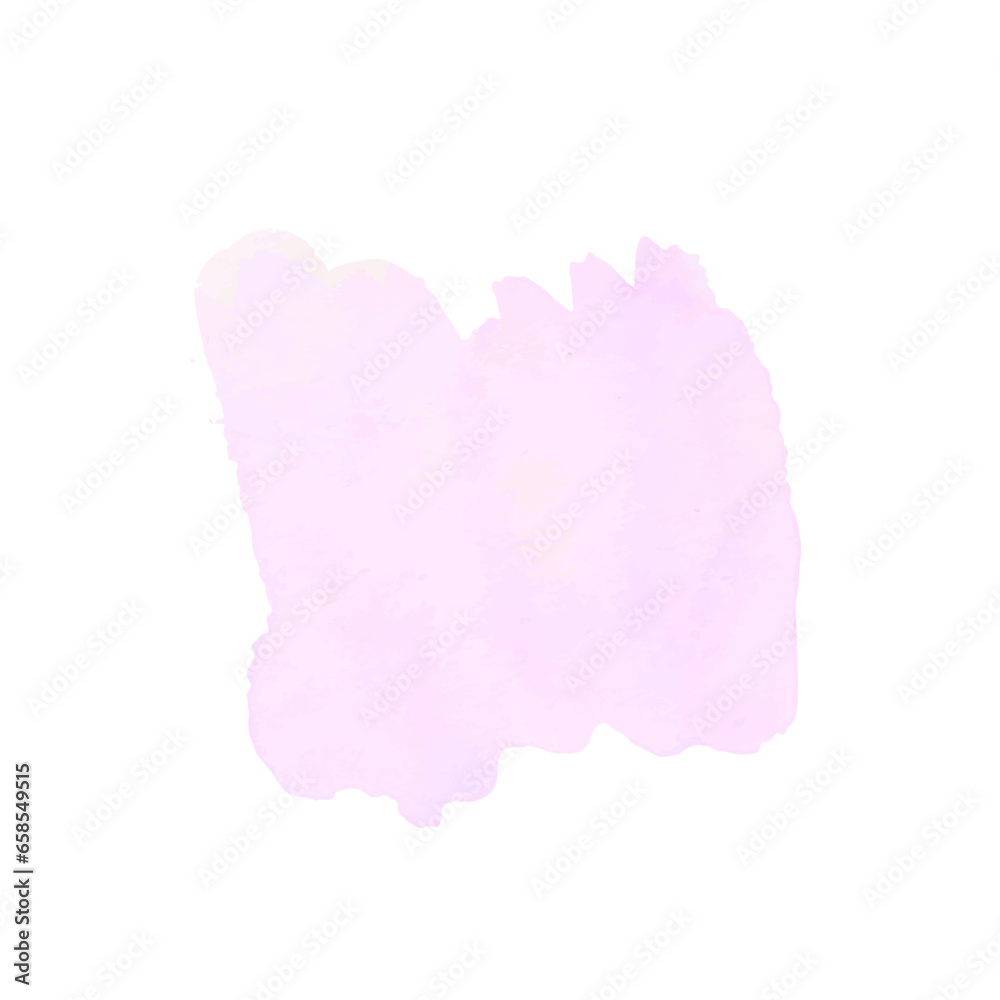 Vector abstract pastel purple watercolor spot on white