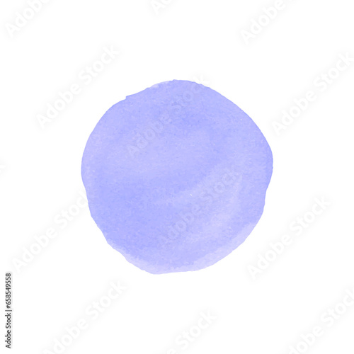 Vector blue circle design element watercolor