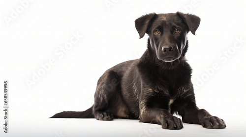 Dog isolated on white background