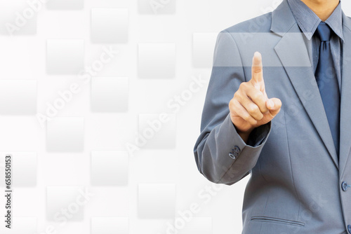 Businessman Gray suit template for infographics .