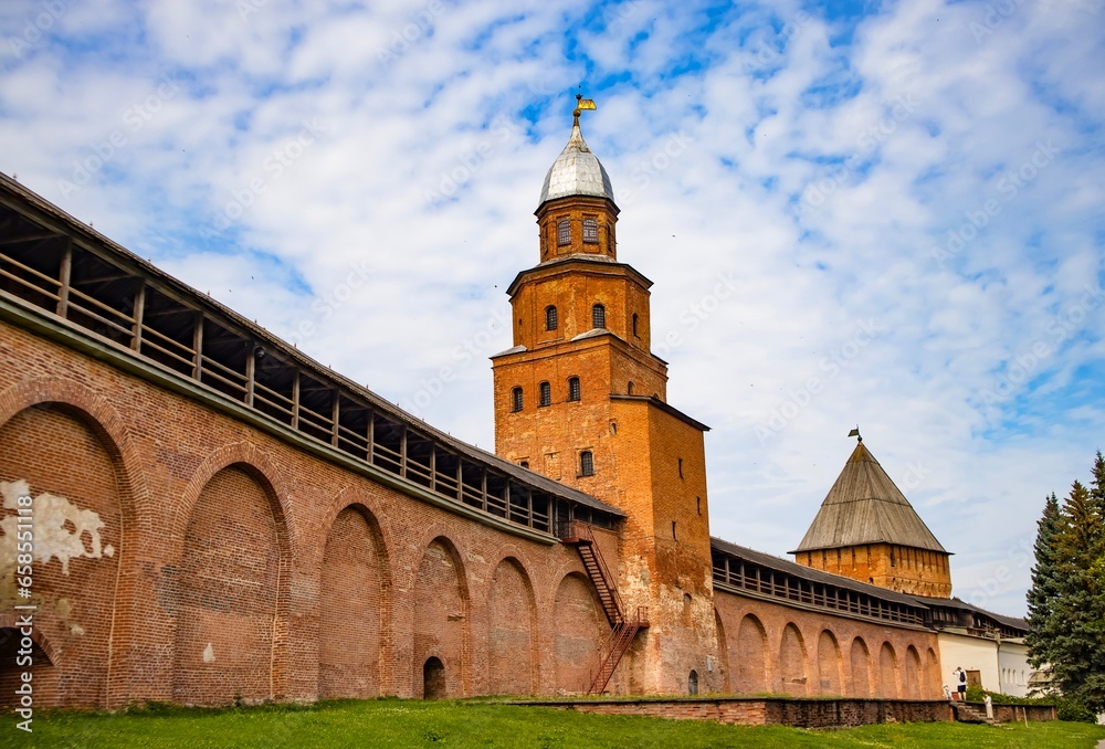 Kokui Tower in the fortress. Novgorod Kremlin. Veliky Novgorod, Russia