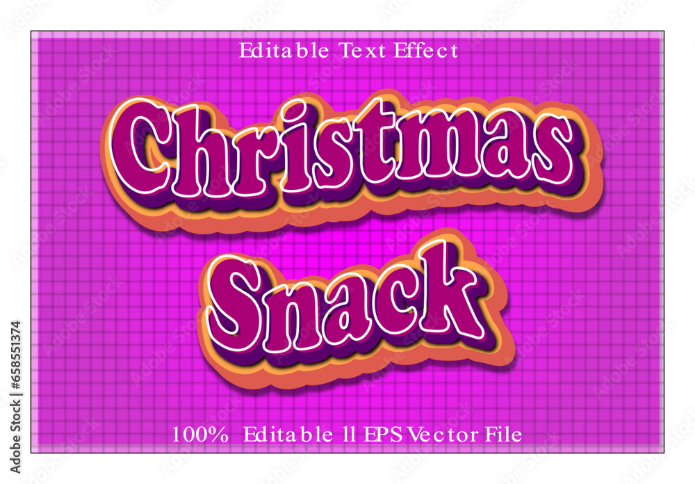 Christmas Snack Editable Text Effect Christmas Snack Editable Text Effect