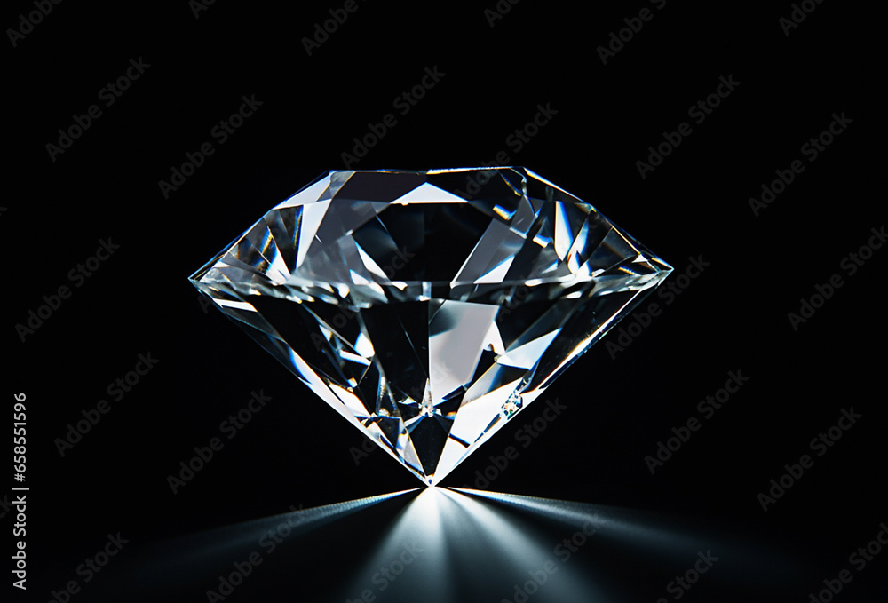 Diamond. Lafge expensive brilliant over dark background. Jewelry. AI generated Diamond. Lafge expensive brilliant over dark background. Jewelry. AI generated