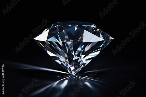 Diamond. Lafge expensive brilliant over dark background. Jewelry. AI generated