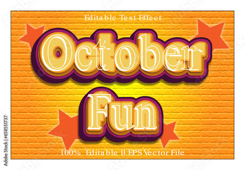 October Fun Editable Text Effect