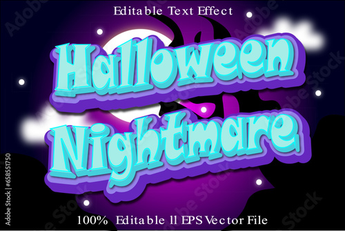 Halloween Nightmare Editable Text Effect