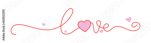 drawing of love typography lettering script font typographic lineart design. Minimalism concept of romantic card, banner, and poster sign and symbol, love pattern