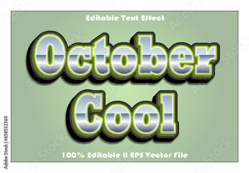 October Cool Editable Text Effect