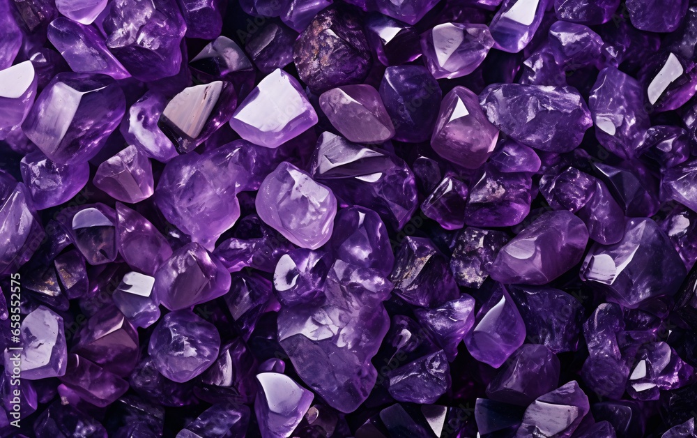 Fototapeta premium amethyst crystals pile background