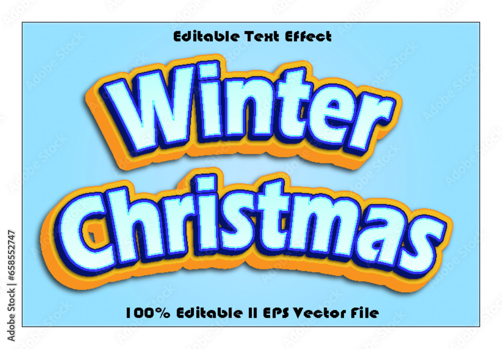 Winter Christmas Editable Text Effect