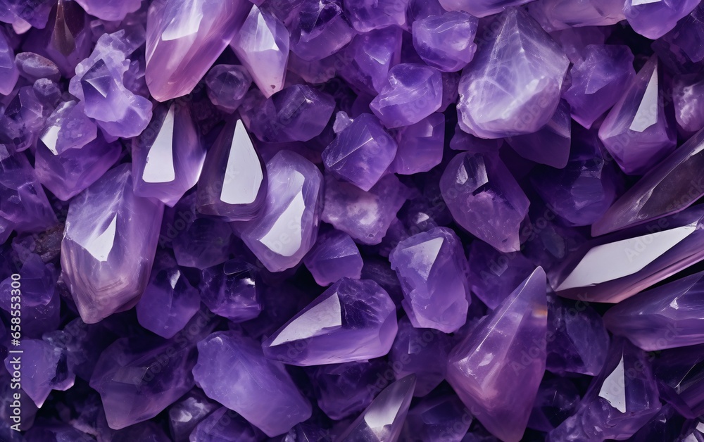 amethyst crystals pile background