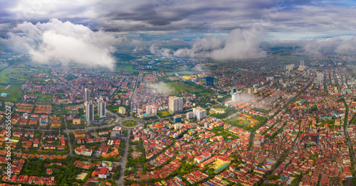 Bac Ninh city lanscape by sky 
