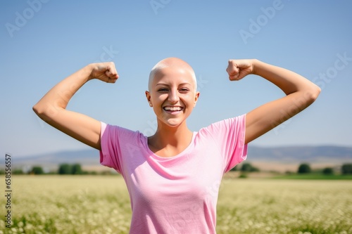 young woman in cancer treatment