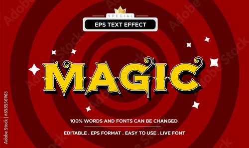 Editable Magic Text Effect, Enchant Your Words with Customizable and Mystical Typography