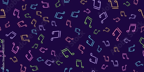 seamless pattern notes, sounds music glowing desktop icon, neon sticker, neon notes, sounds music figure, glowing figure, neon geometrical figures 