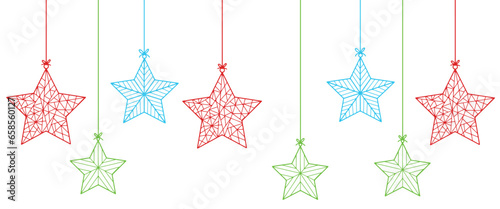 christmas strar lantern vector illustration, christmas background, poster, banner, flyer, card element design
