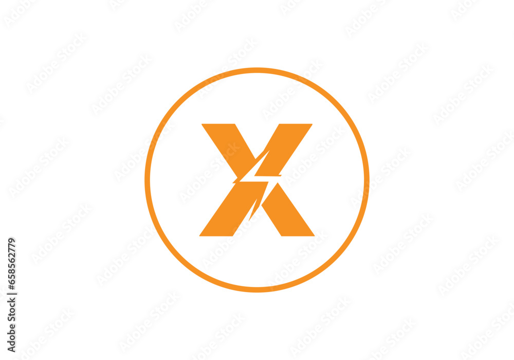 Initial letter X electric, thunder, power logo, and icon vector illustration Initial letter X electric, thunder, power logo, and icon vector illustration