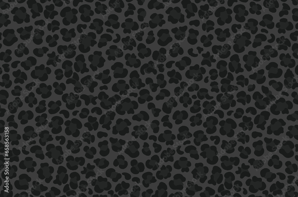 Black and ash cheetah skin fur spots, seamless background, leopard print dark pattern Black and ash cheetah skin fur spots, seamless background, leopard print dark pattern