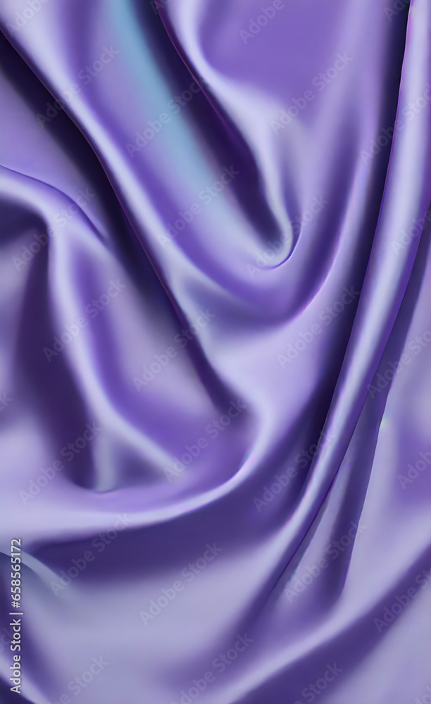 Fototapeta premium Navy blue elegant abstract background. Silk satin fabric with nice folds. Beautiful dark blue background with wavy lines. Copy space.