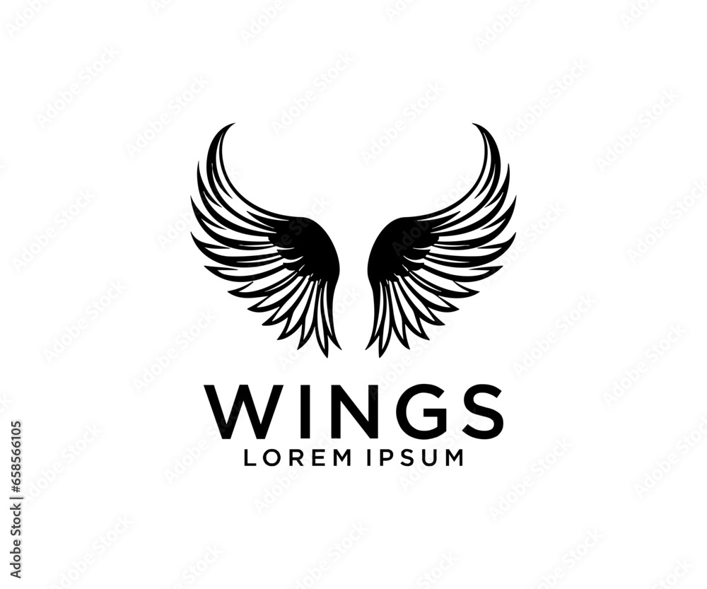 wings black logo vector illustration wings black logo vector illustration