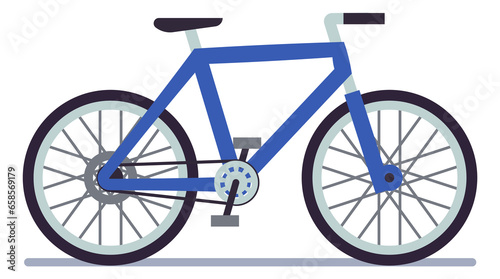 Fototapeta Naklejka Na Ścianę i Meble -  Bicycle side view. Cartoon eco urban transport