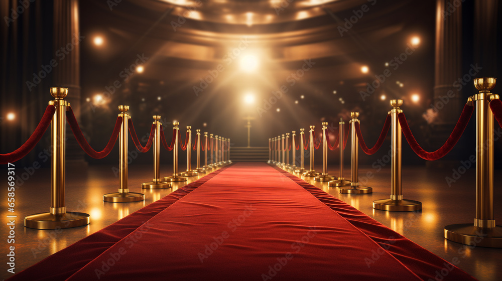 red carpet on a black background