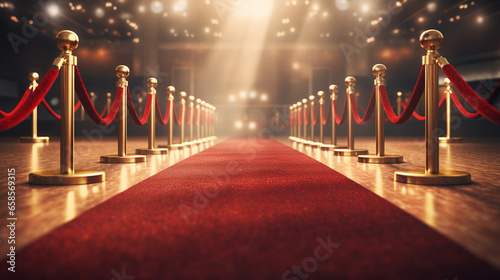 red carpet on a black background photo