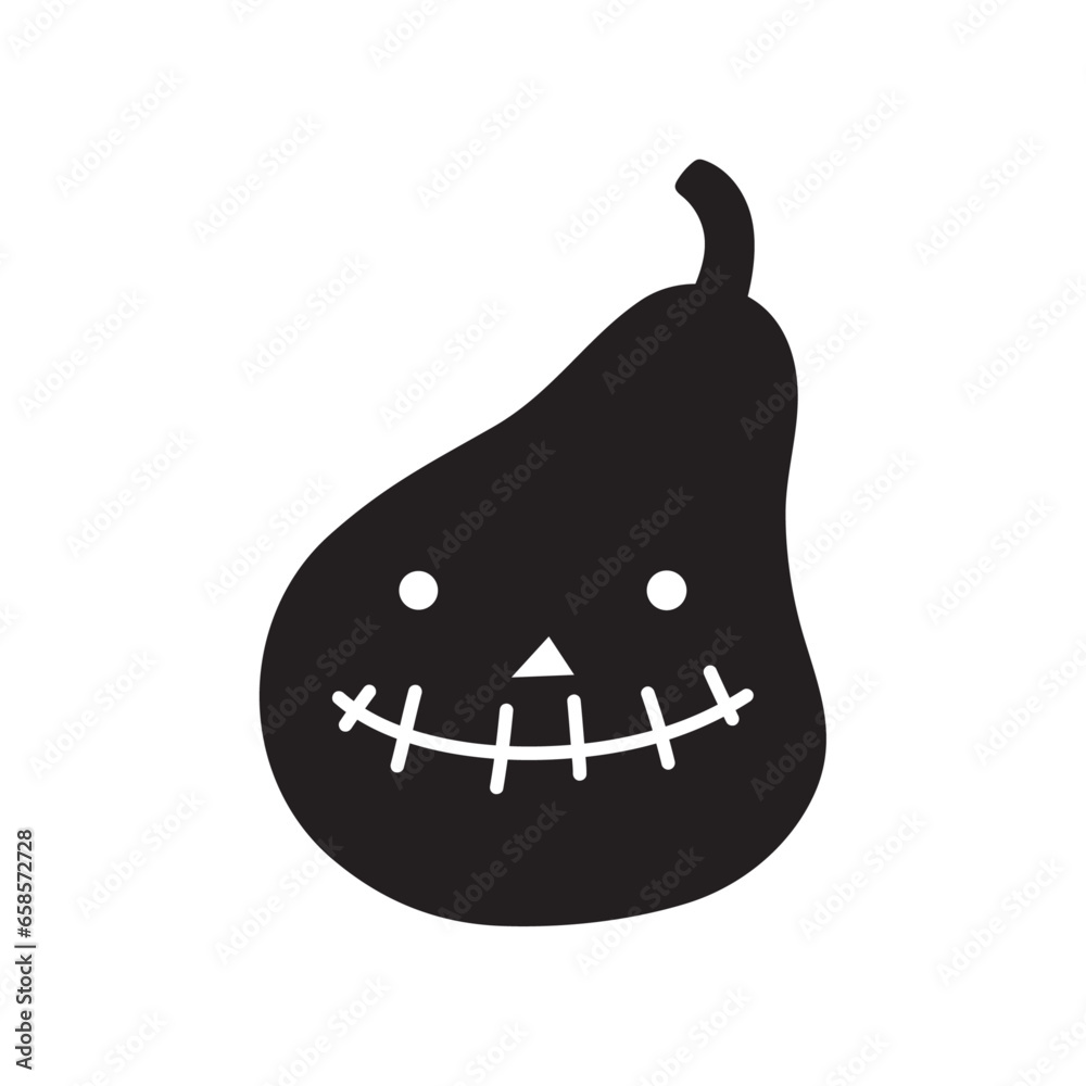 Big black silhouette pumpkin with scary face for halloween, icon, posters, greeting cards, wallpapers, packaging, webs, apps, children Big black silhouette pumpkin with scary face for halloween, icon, posters, greeting cards, wallpapers, packaging, webs, apps, children