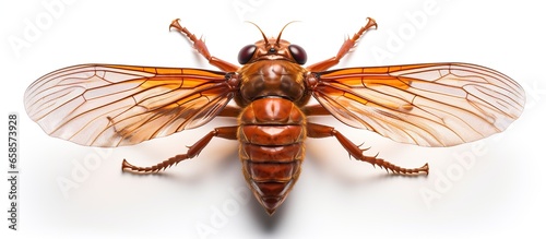 Cicada insect isolated on white background. 