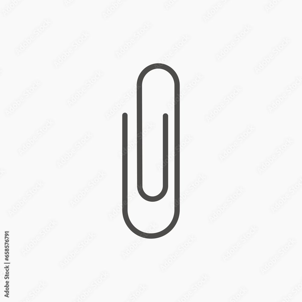 Paper clip icon vector. file, document, attach, attachment symbol Paper clip icon vector. file, document, attach, attachment symbol