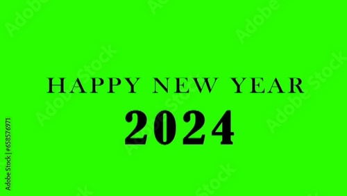 Happy New Year 2024 text animation