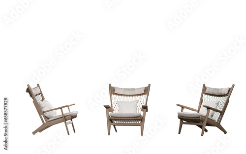 Fototapeta Naklejka Na Ścianę i Meble -  wood armchair, 3d randering, isomatic,element interior