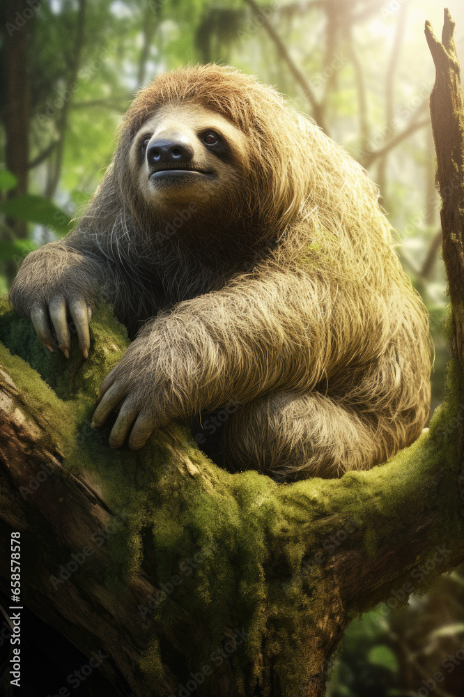 sloth in the rainforest