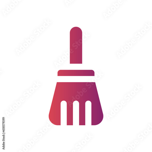 broom flat gradient icon