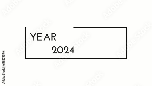 Happy New Year 2024 text animation