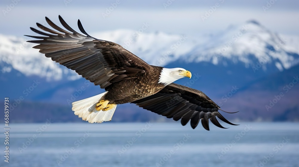 Obraz premium Bald eagle soaring