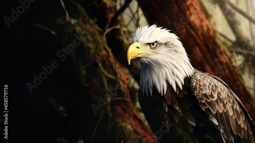 Bald Eagle preparing for hunt