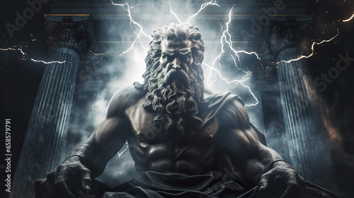 Ancient Greek God Zeus photo