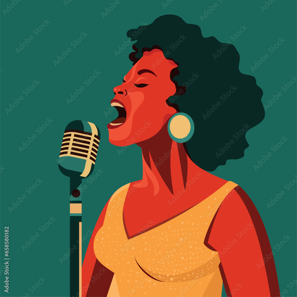 Φωτογραφία Female jazz singer on stage