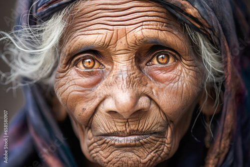 old Indian woman portrait © Tetiana