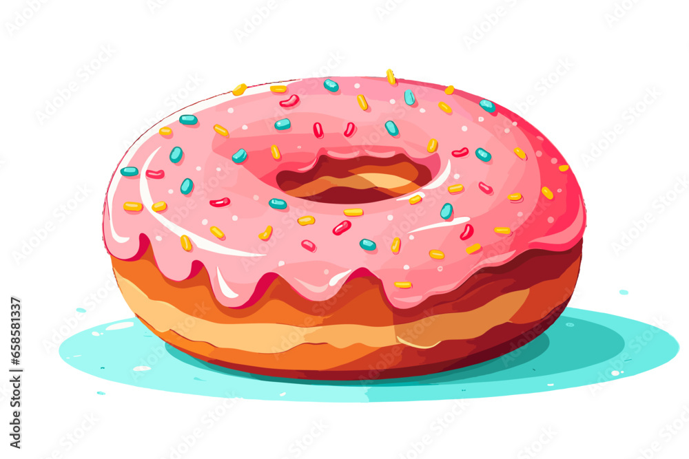 donut with sprinkles isolated on white donut with sprinkles isolated on white