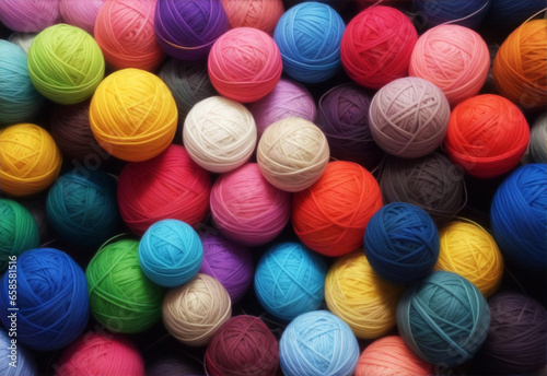 colorful balls of thread background