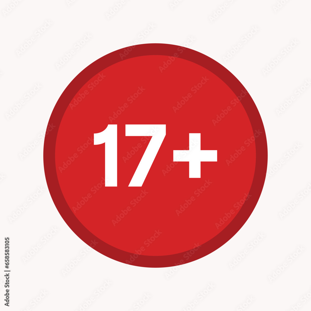 17+ Age Restriction Icon - Adult Content, Mature Audience, R-Rating, Age-Verified Access - Suitable for Adults 17+ Age Restriction Icon - Adult Content, Mature Audience, R-Rating, Age-Verified Access - Suitable for Adults