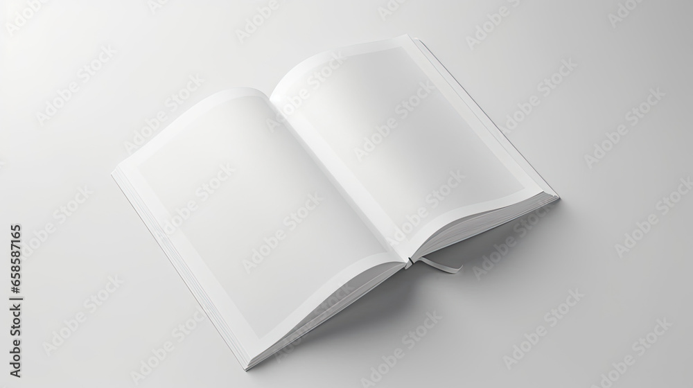 A high-quality mockup of a book cover isolated on white background top view. - obrazy, fototapety, plakaty 